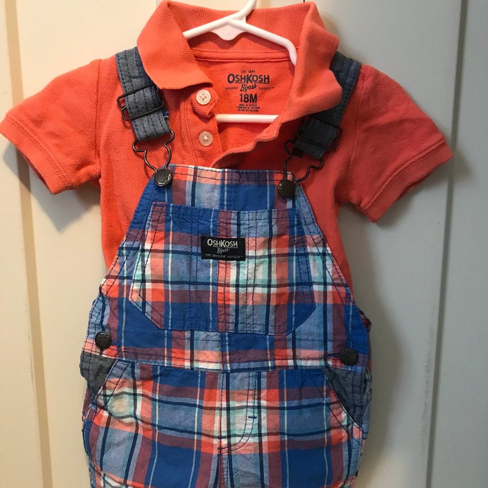 Oshkosh Polo and Bibs Set
